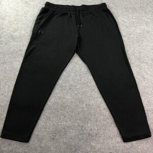 Under Armour ColdGear Mens Pants XXL Black Polyester Loose Fit Joggers Tapered